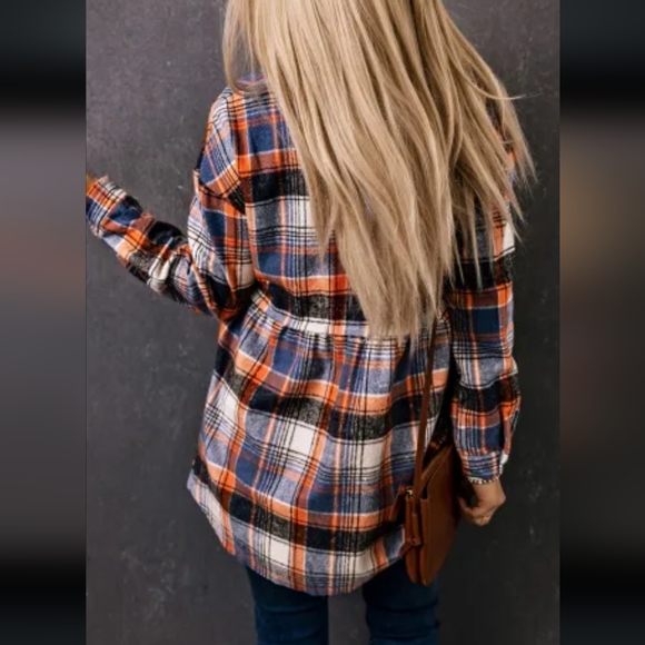 FINAL PRICE New plaid ruffle shacket - Picture 5 of 16